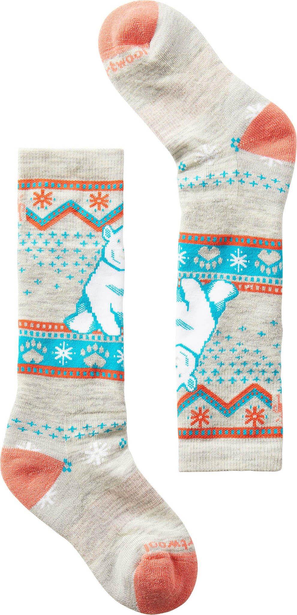 Product gallery image number 1 for product Wintersport Full Cushion Polar Bear Pattern OTC Socks - Kid's