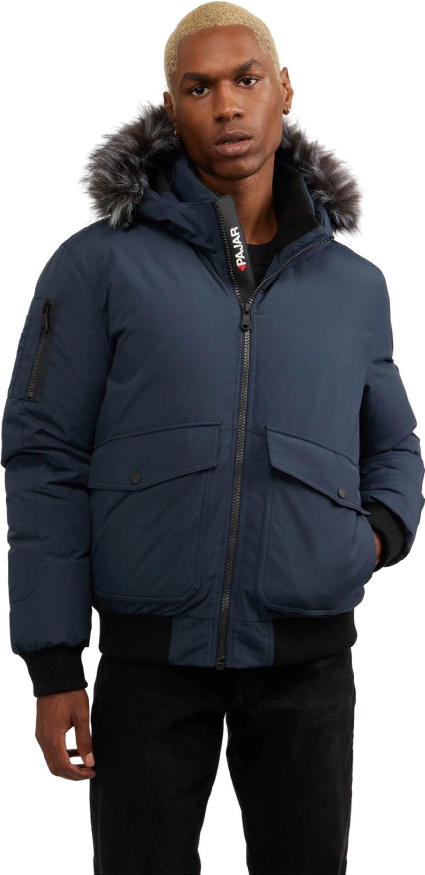 Numéro de l'image de la galerie de produits 1 pour le produit Blouson aviateur en matériaux assortis avec capuchon fixe Anderson - Homme