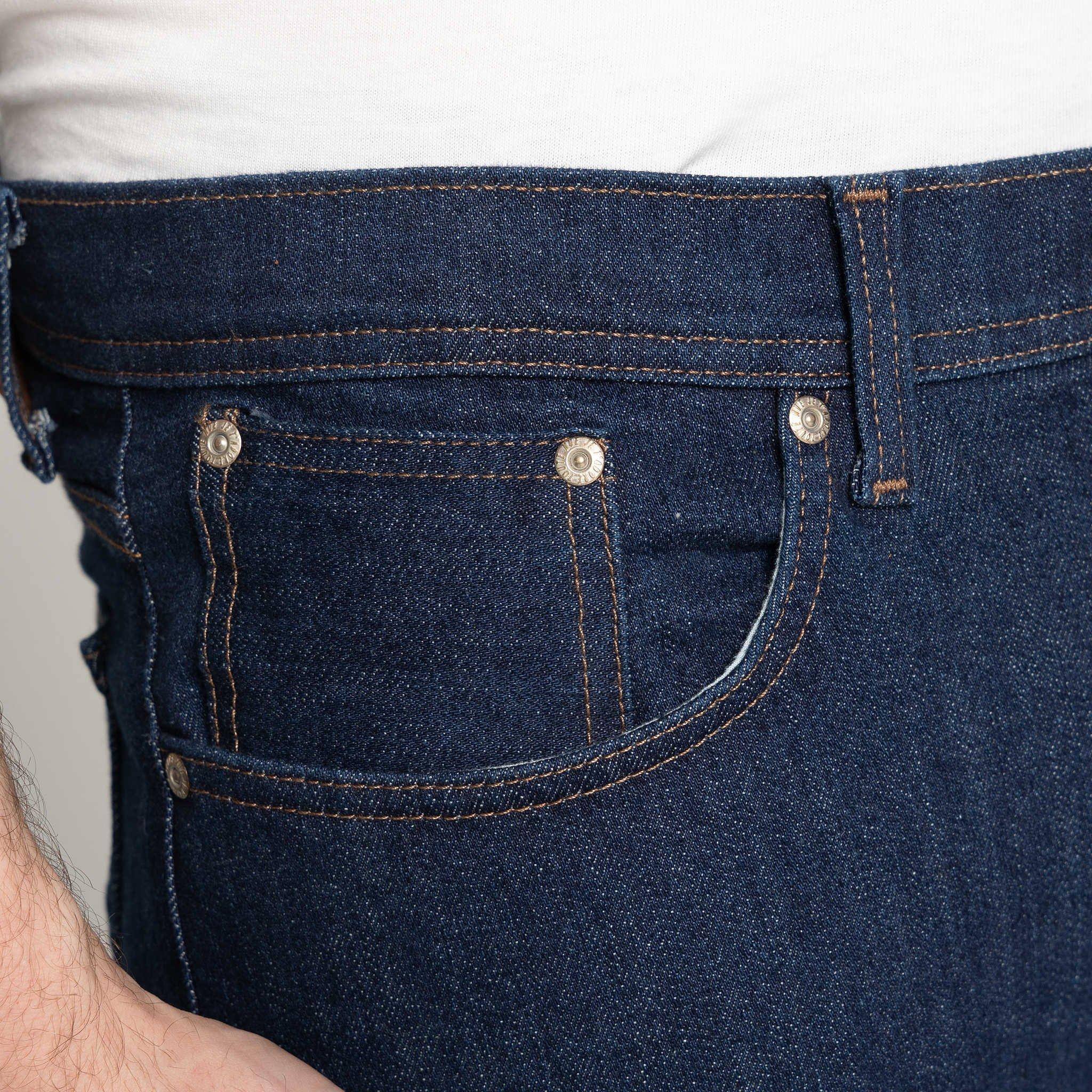 Product gallery image number 2 for product Weird Guy Blue Comfort Stretch Selvedge Jeans - Men's