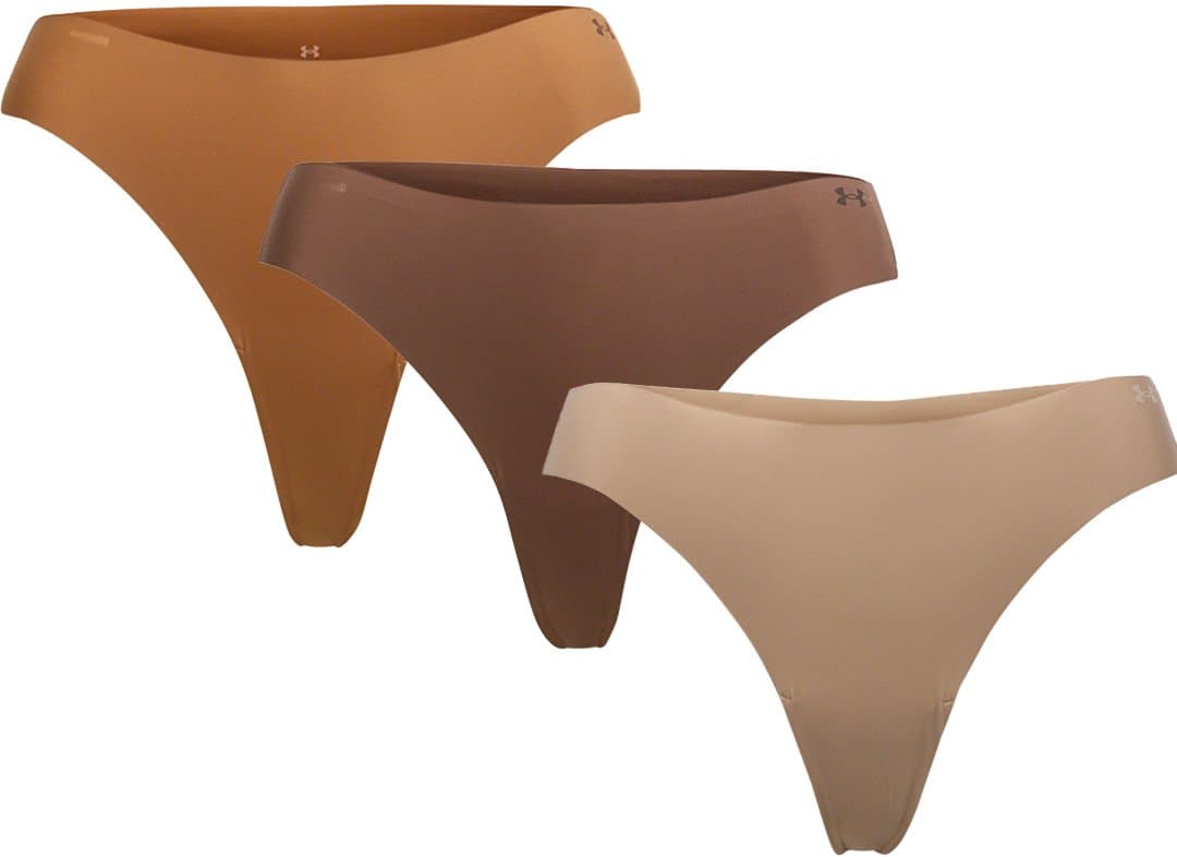 Product gallery image number 1 for product UA Pure Stretch No-Show Thong 3-Pack - Women's