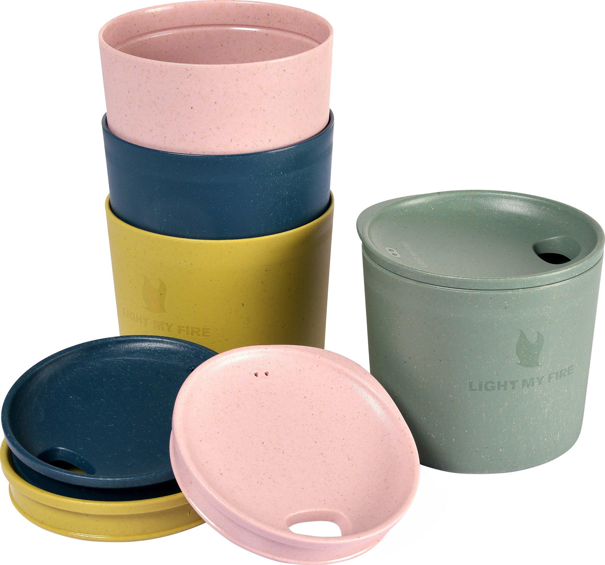 Image de produit pour Ensemble de 4 tasse court avec couvercle MyCup´n Lid