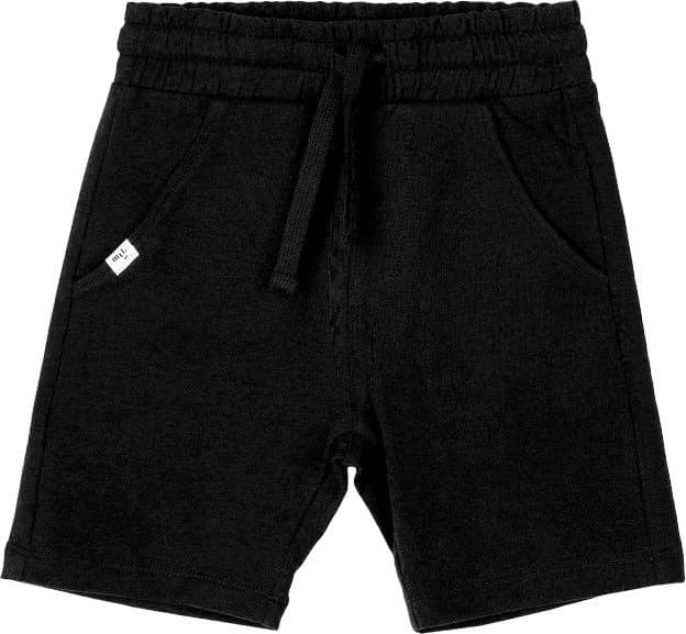 Product image for Miles Basics Black Terry Shorts - Kids