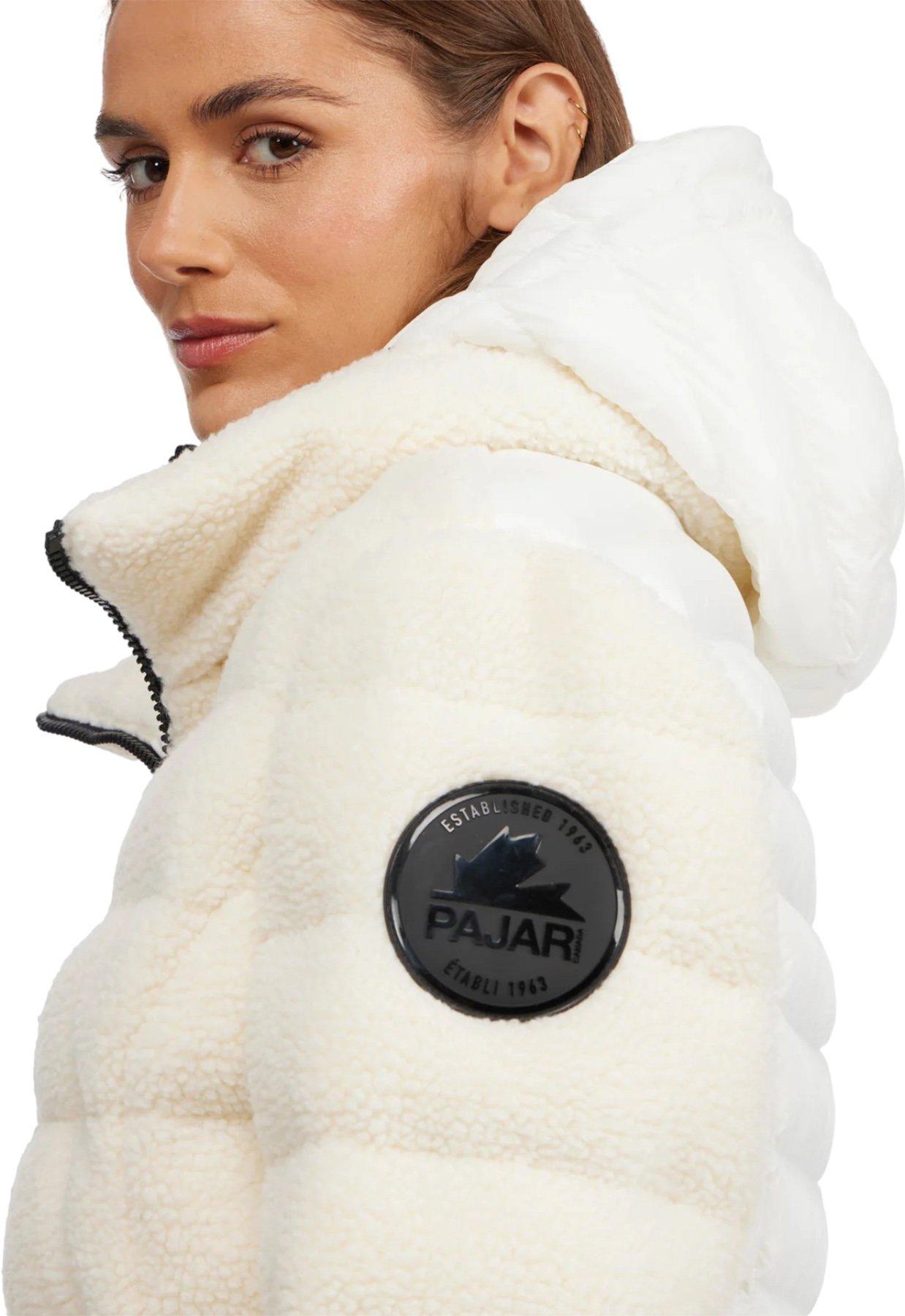 Product gallery image number 3 for product Yvaine Mixed Media Lightweight Puffer Jacket with Detachable Hood - Women's