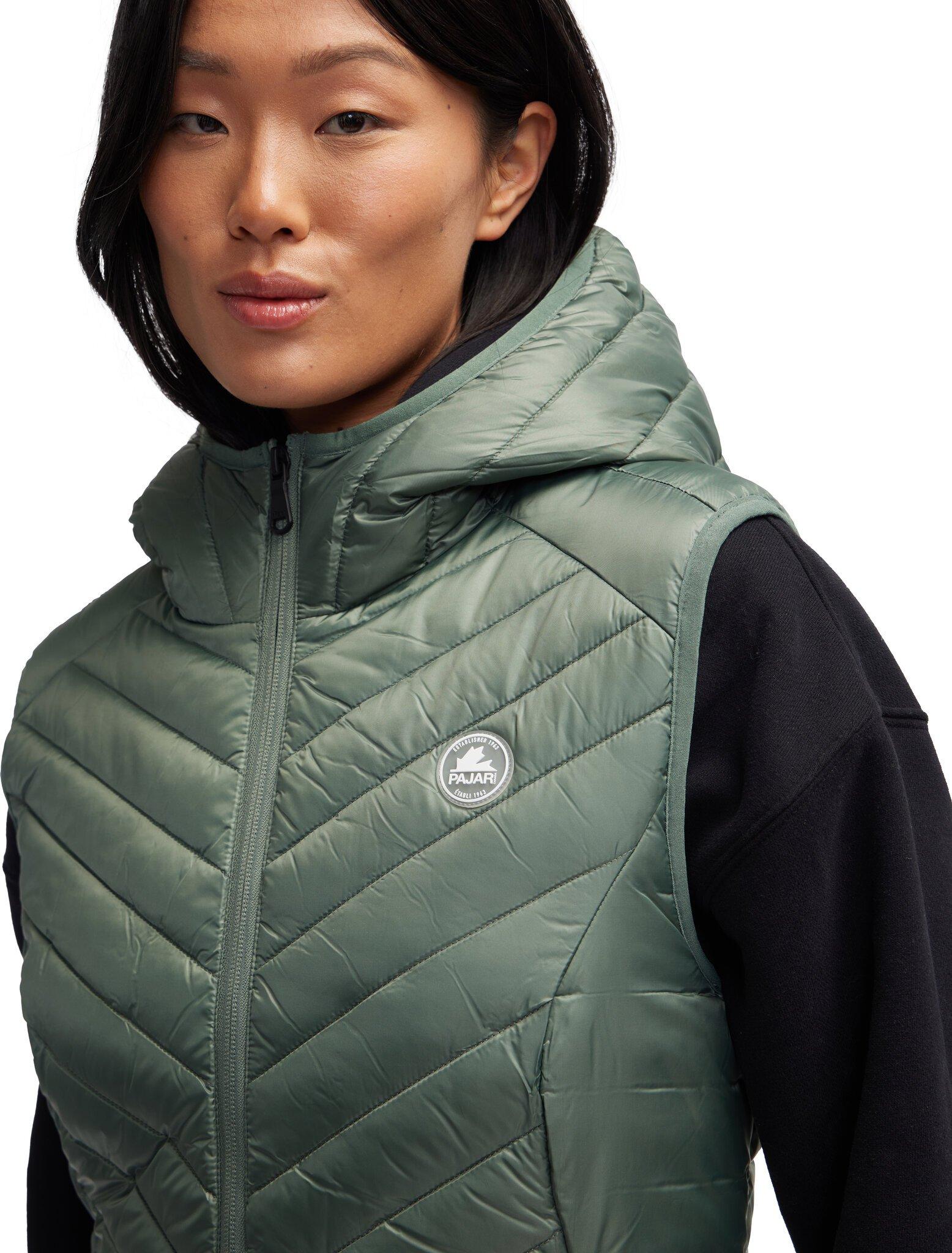 Product gallery image number 4 for product Collette Chevron Quilted Lightweight Puffer Vest with Fixed Hood - Women's