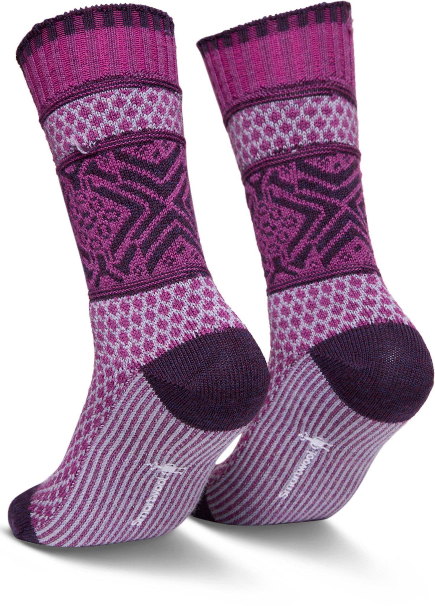 Product gallery image number 2 for product Everyday Popcorn Snowflake Pattern Crew Socks - Unisex