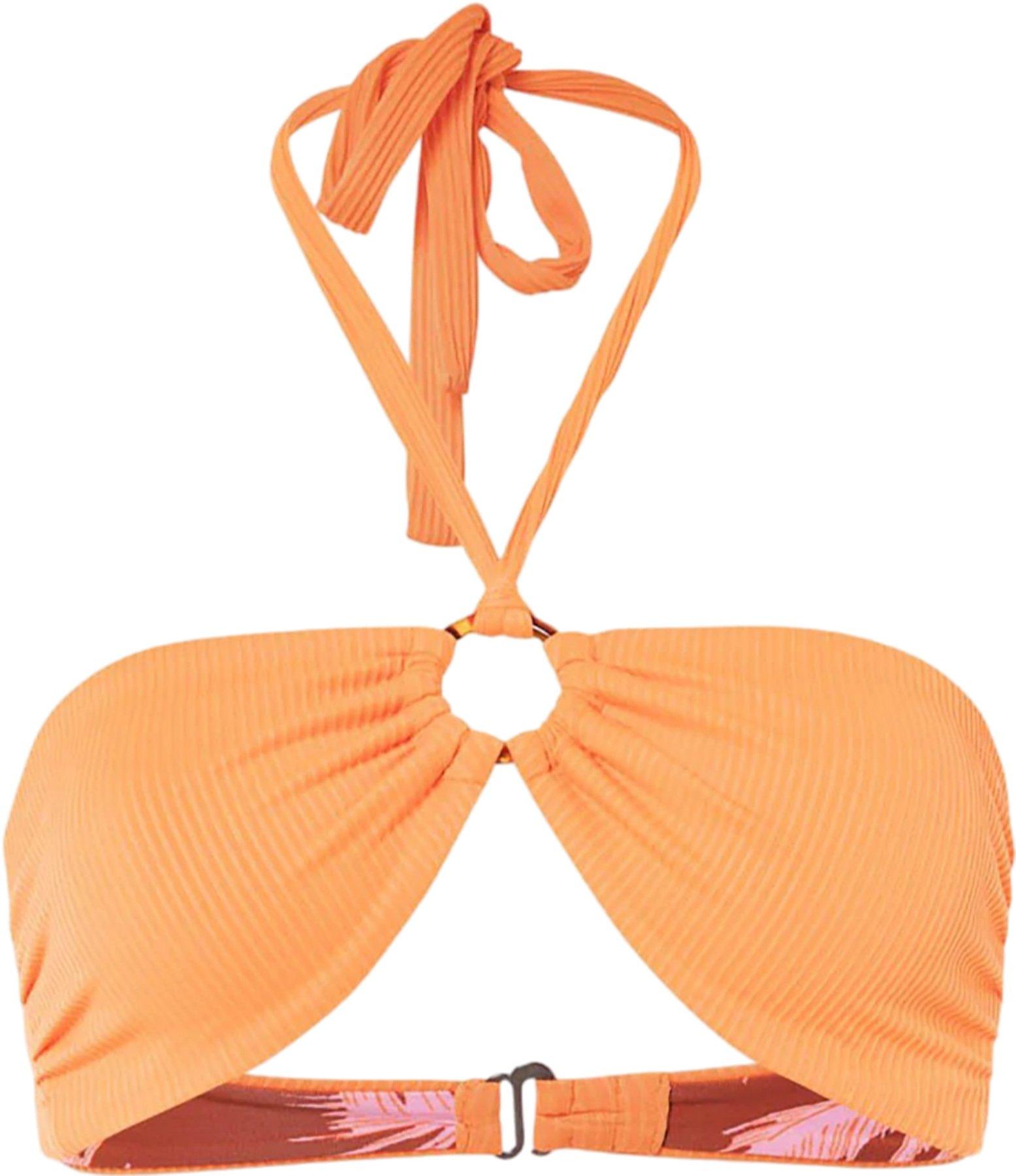 Product image for Jill Ring Vibrant Orange Bandeau Bikini Top - Women's