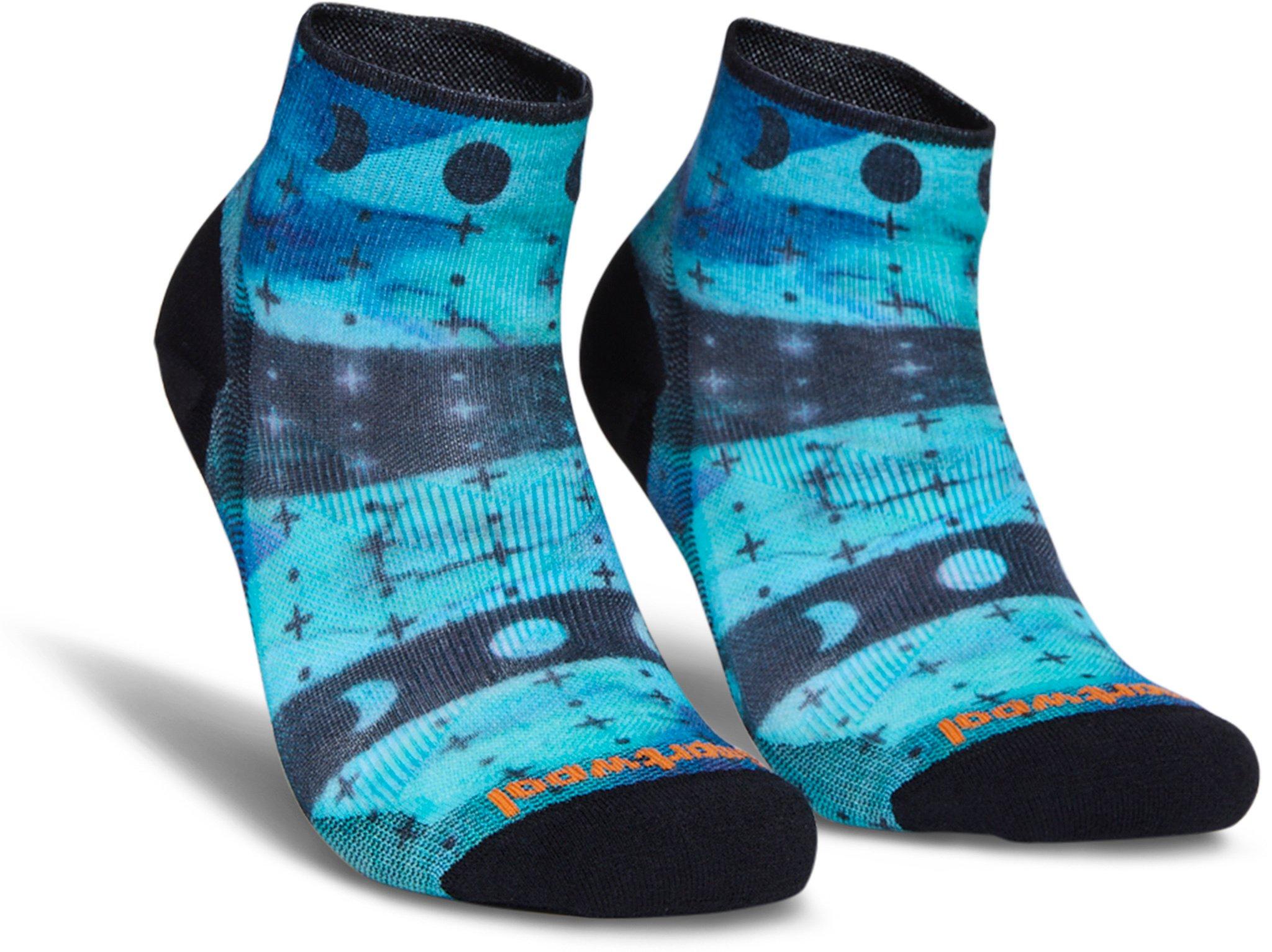 Product gallery image number 1 for product Bike Zero Cushion Celestial Print Ankle Socks - Women's