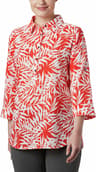 Colour: Bright Poppy Wispy Bamboo Print