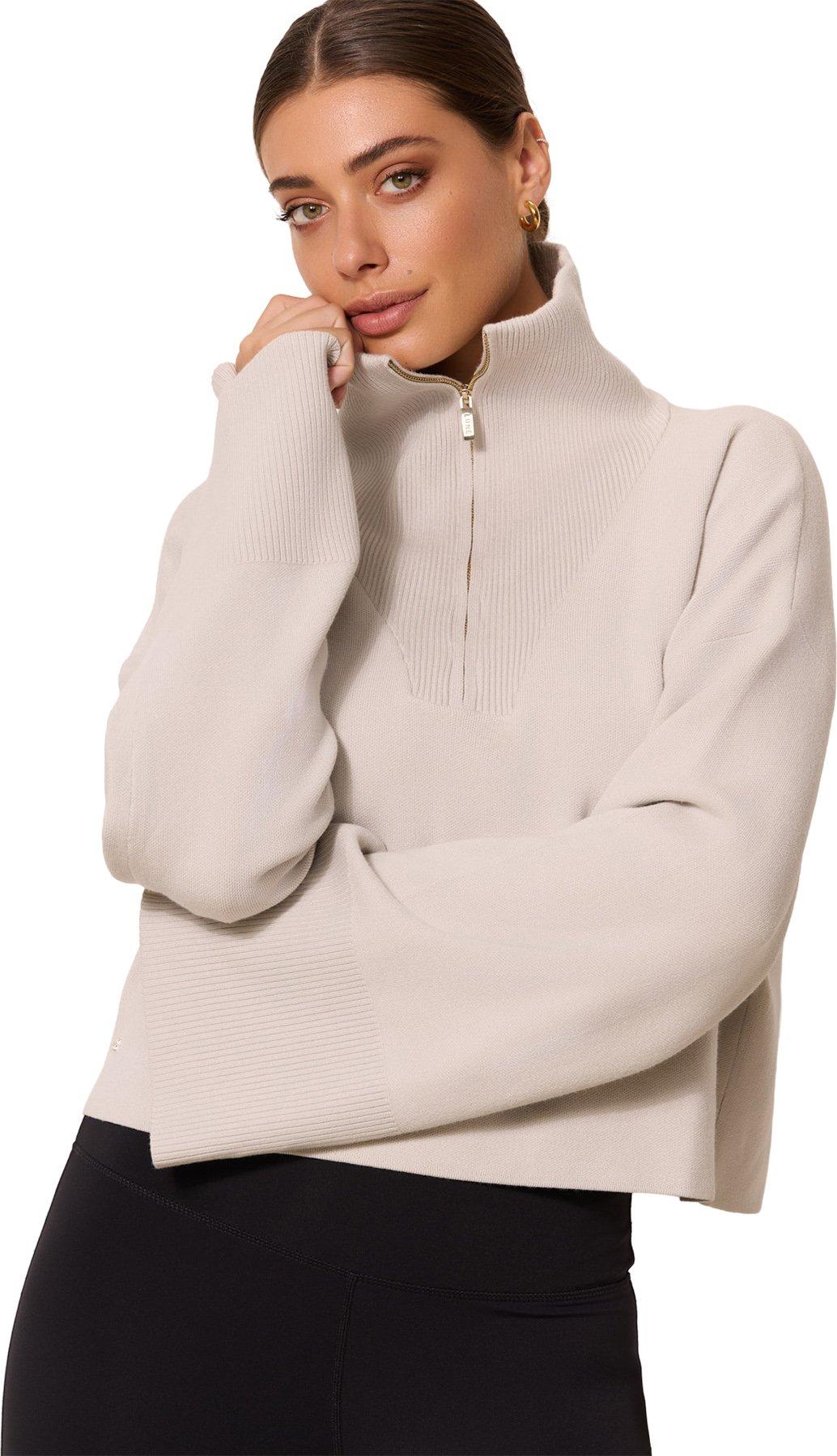 Product gallery image number 3 for product Olly Half-Zip Knit Cropped Sweater - Women's