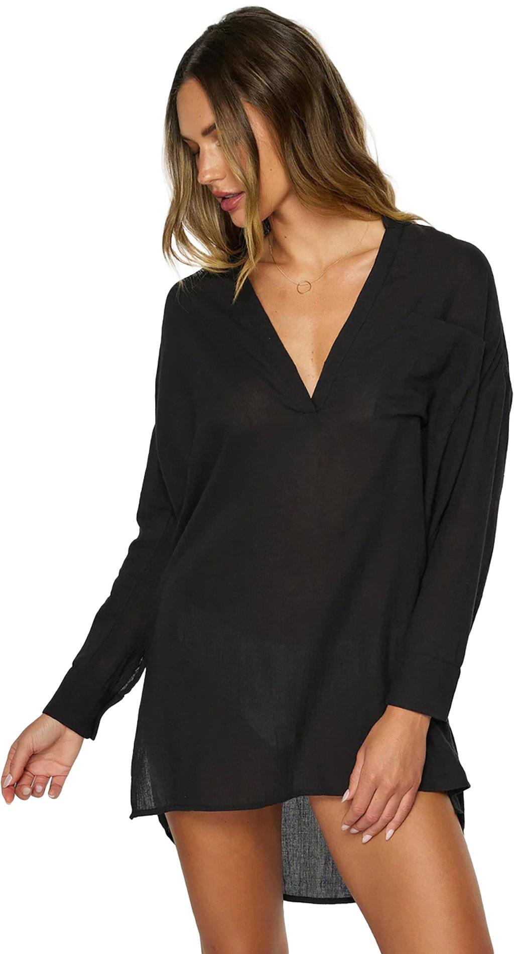 Product gallery image number 2 for product Belizin Woven Long Sleeve Mini Coverup Dress - Women's