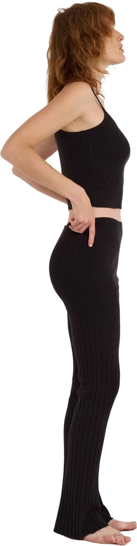 Product gallery image number 3 for product Soft Knit Rib Flare Pants - Women's