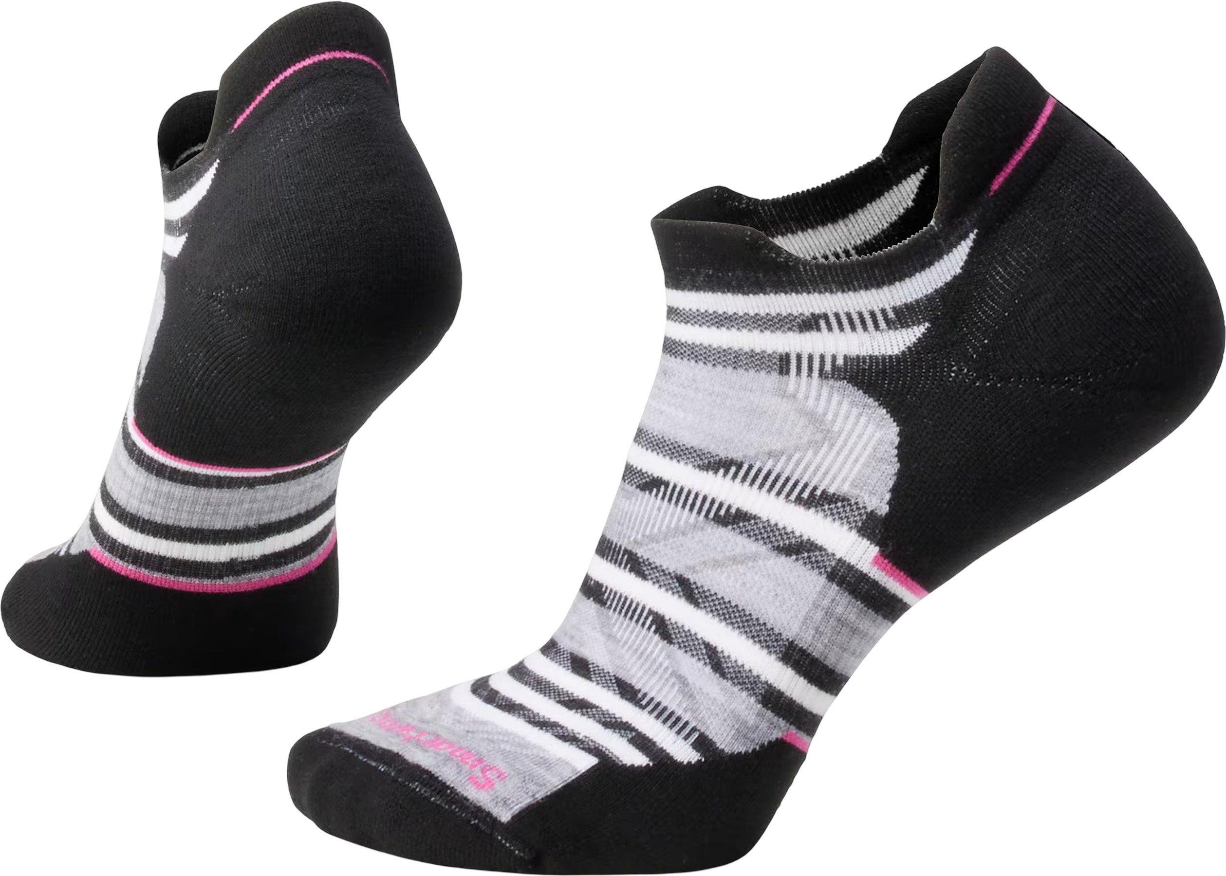 Product image for Run Targeted Cushion Stripe Low Ankle Socks - Women's