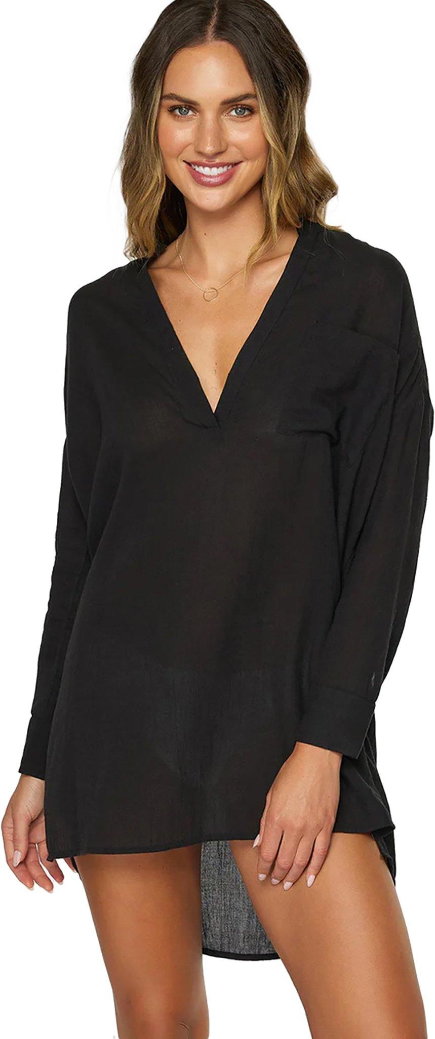 Product gallery image number 5 for product Belizin Woven Long Sleeve Mini Coverup Dress - Women's