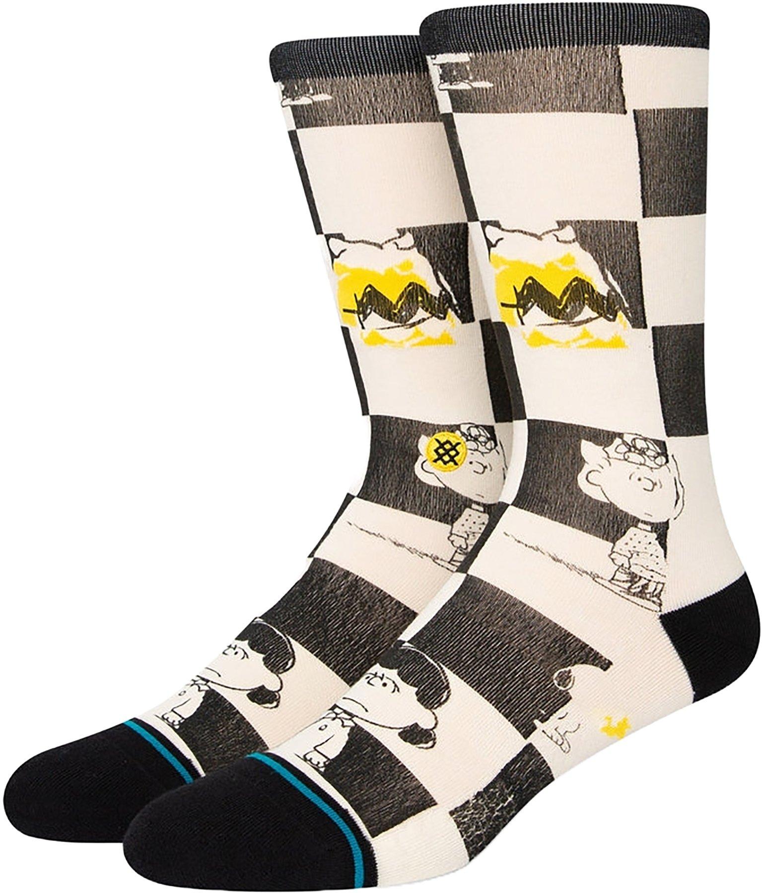 Numéro de l'image de la galerie de produits 1 pour le produit Chaussettes mi-mollet à carreaux Peanuts X Stance - Homme