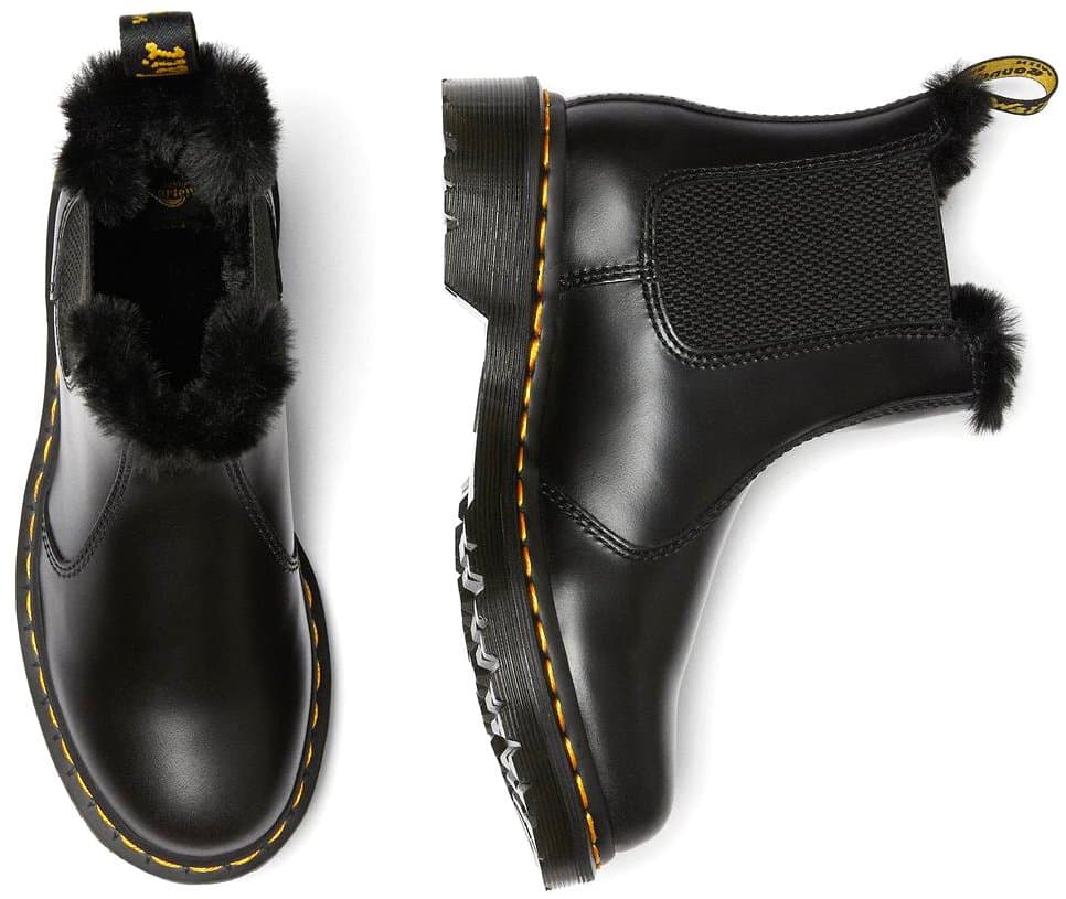 Product gallery image number 5 for product 2976 Leonore Faux Fur Lined Chelsea Boots - Women's