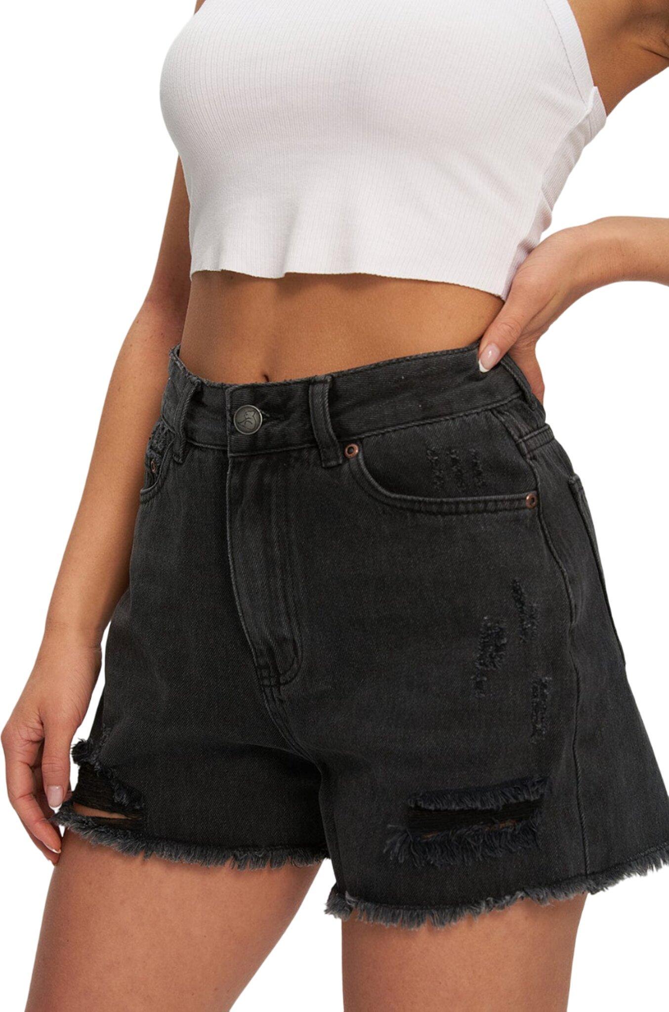 Numéro de l'image de la galerie de produits 2 pour le produit Short en denim taille haute - Femme