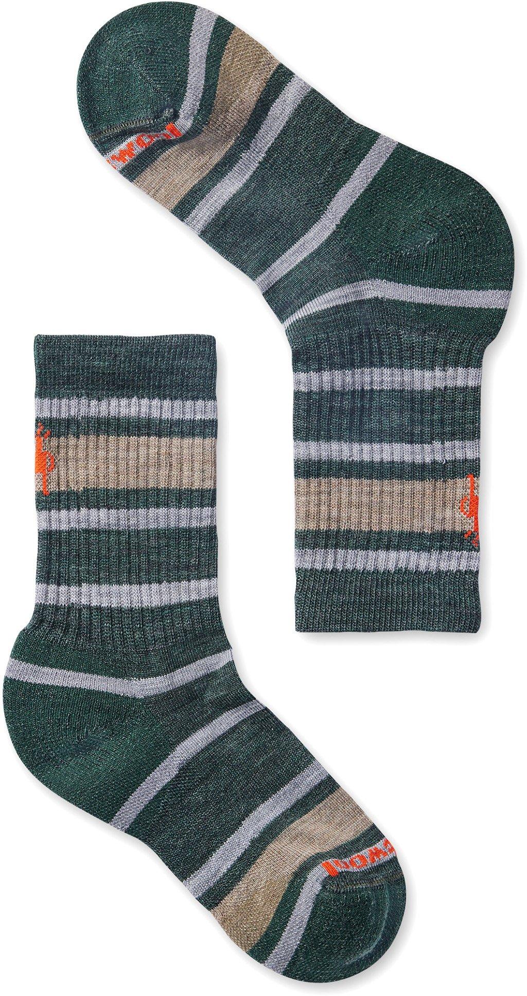 Product gallery image number 1 for product Classic Hike Light Cushion Striped Crew Socks - Kids