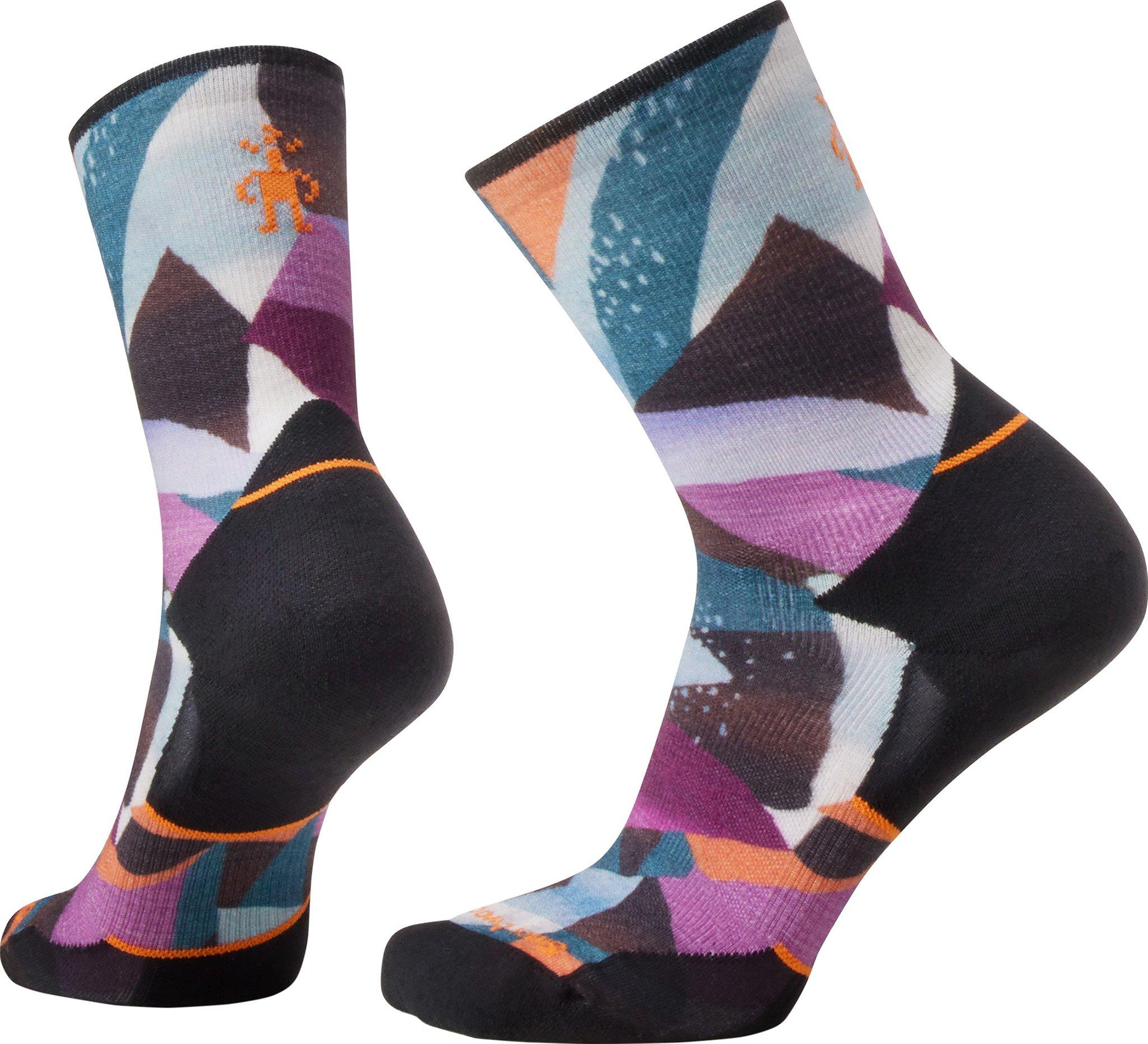 Product gallery image number 1 for product Trail Run Targeted Cushion Mosaic Pieces Print Crew Sock - Women's