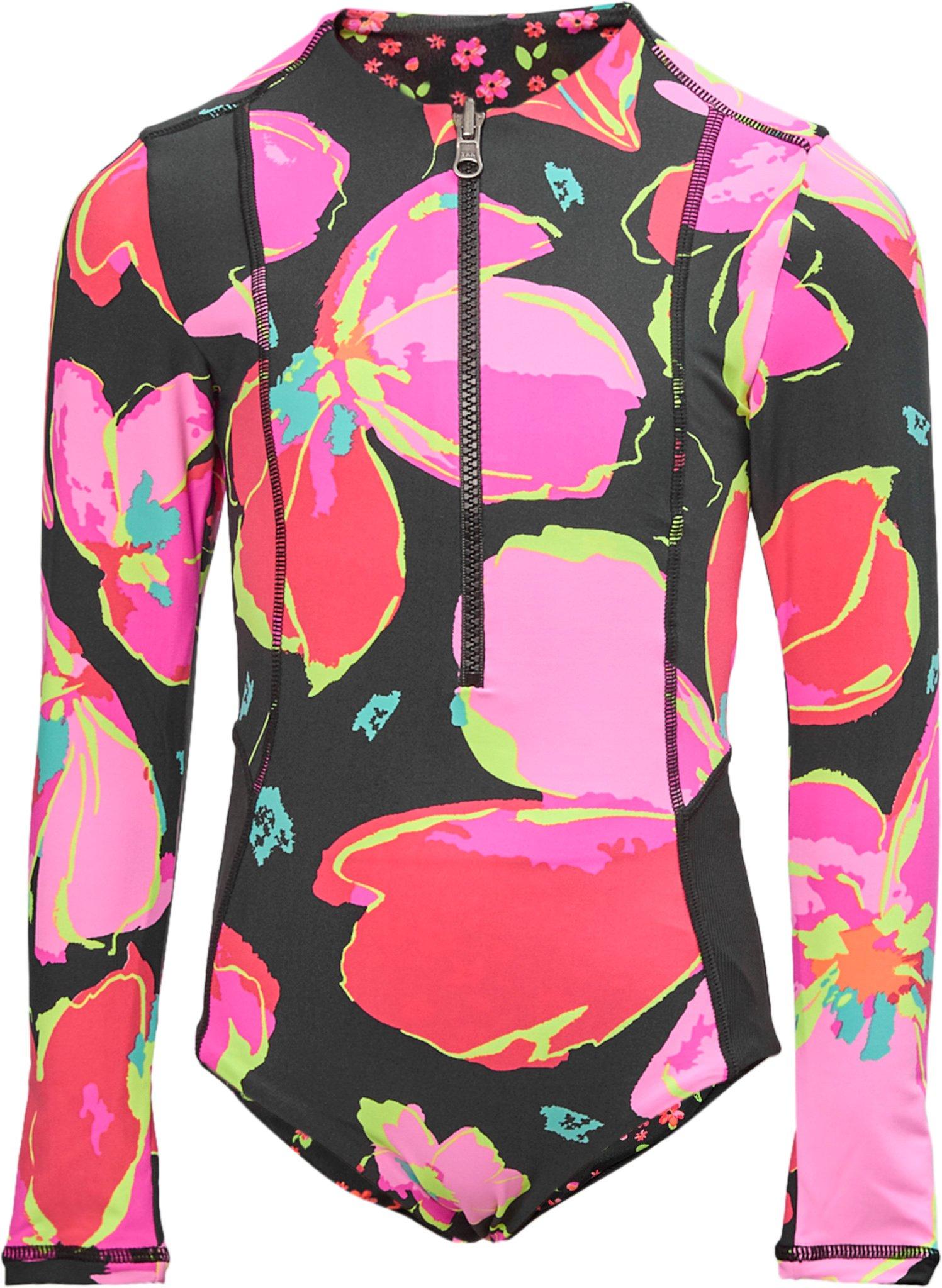 Product gallery image number 1 for product Miku Flory Long-Sleeve Rashguard - Girls