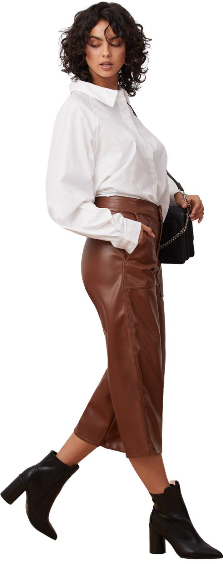 Product gallery image number 3 for product Lily High Rise Wide Leg Vegan Leather Pant - Women's