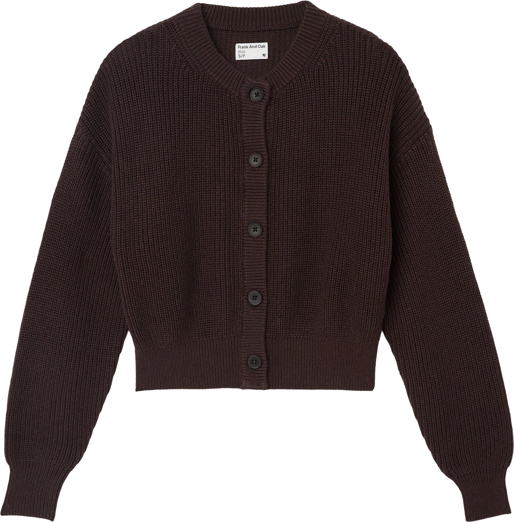 Vert Vif | Cardigan classique à col V- Femme - Cachemire & Mérinos | FR