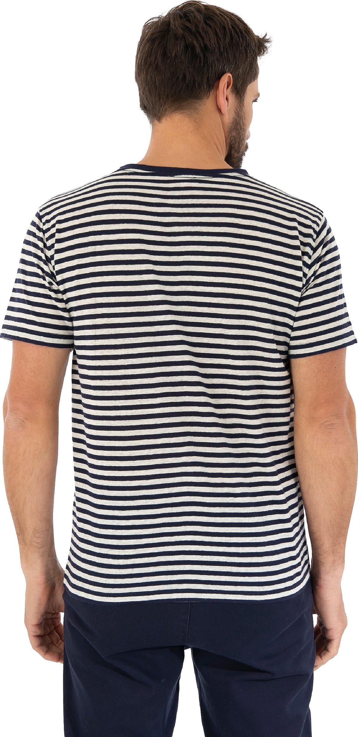 Product gallery image number 2 for product Cotton and Linen Striped Tee - Men's