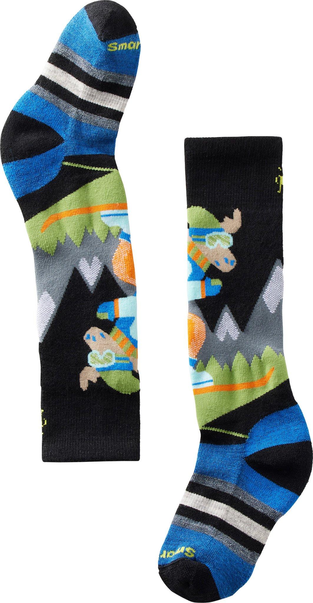 Numéro de l'image de la galerie de produits 1 pour le produit Chaussettes de sports d'hiver sous-genou à matelassage intégral et motif Mountain Moose - Enfant