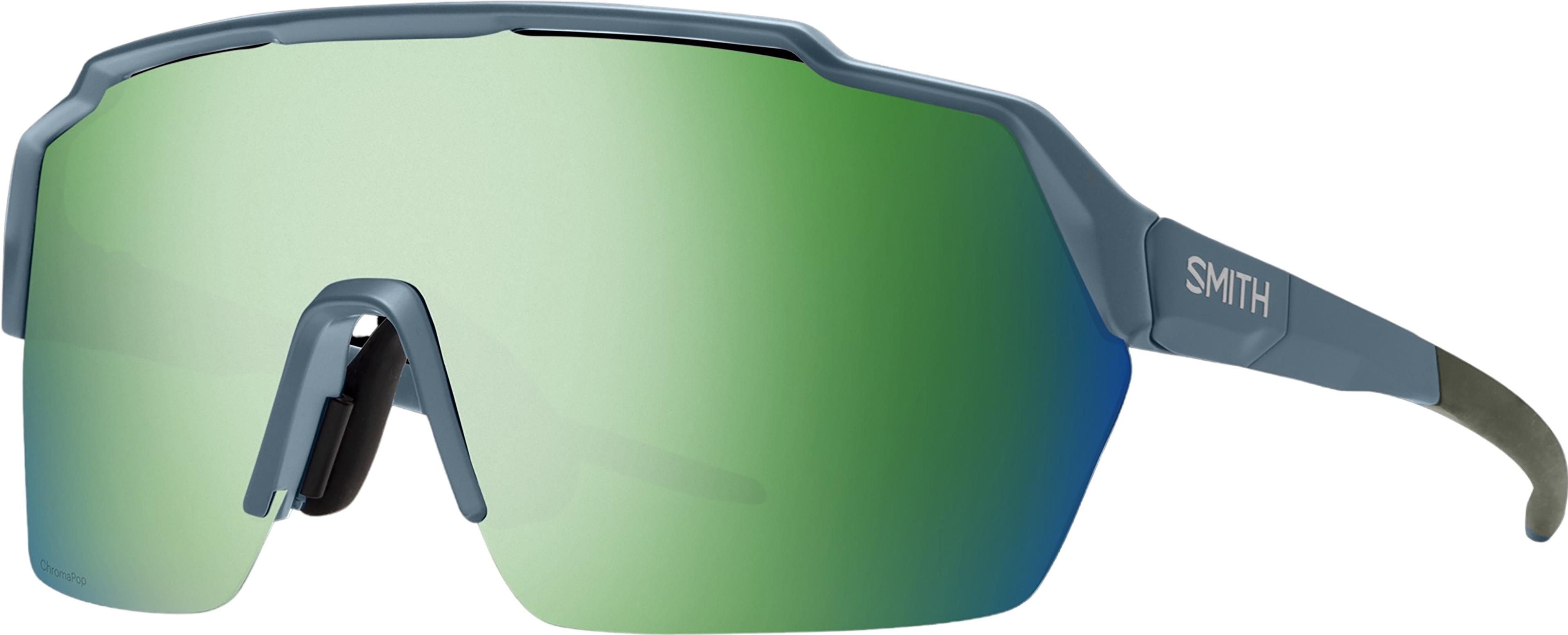 Product image for Shift Split Mag Sunglasses - Matte Stone/Moss - ChromaPop Green Mirror Lens - Unisex