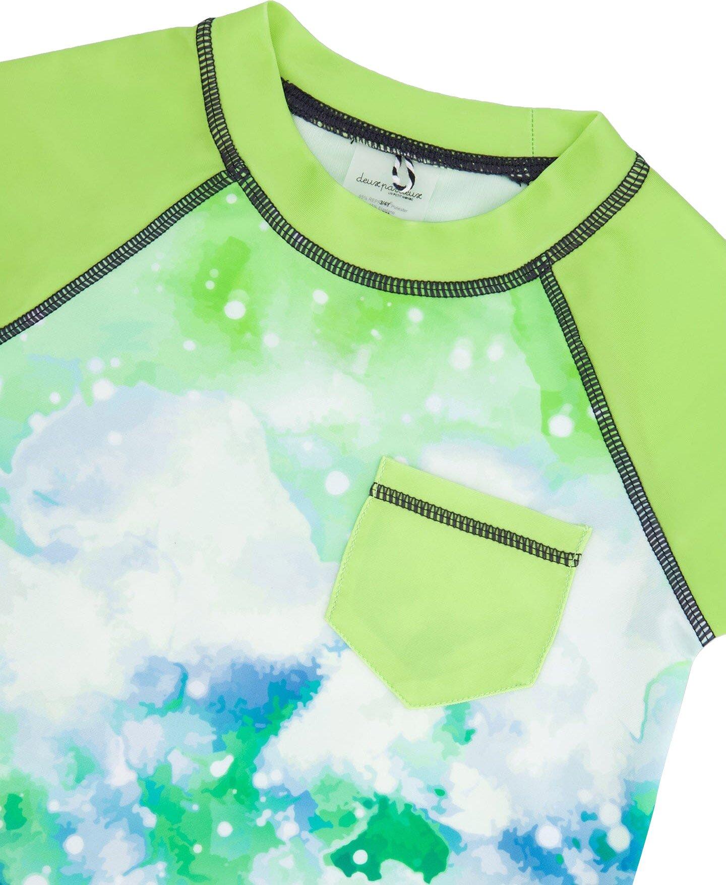 Product gallery image number 6 for product Short Sleeve Rashguard with Print and Pocket - Little Boys