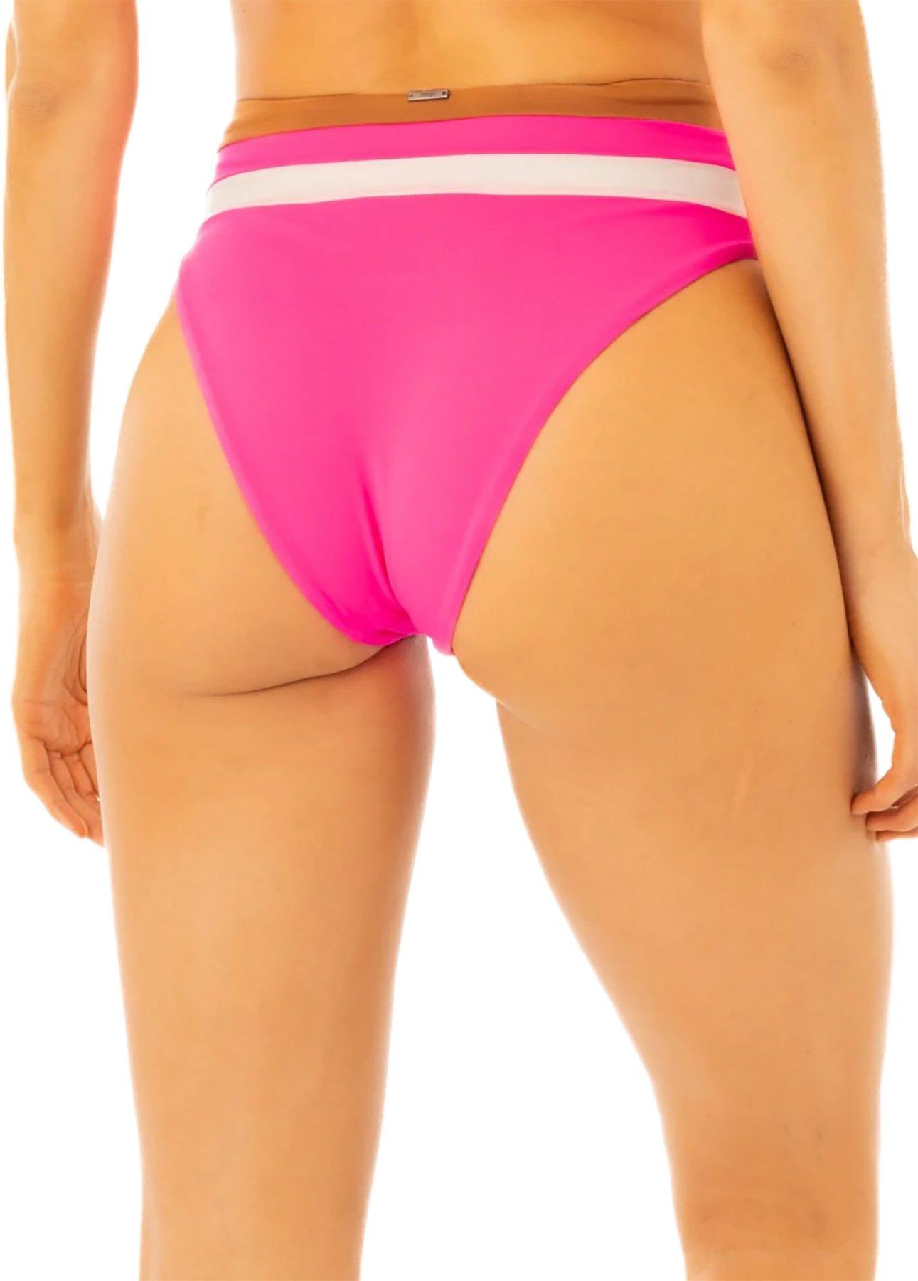 Product gallery image number 2 for product Suzy Babe Radiant Pink High Rise Bikini Bottom - Women's