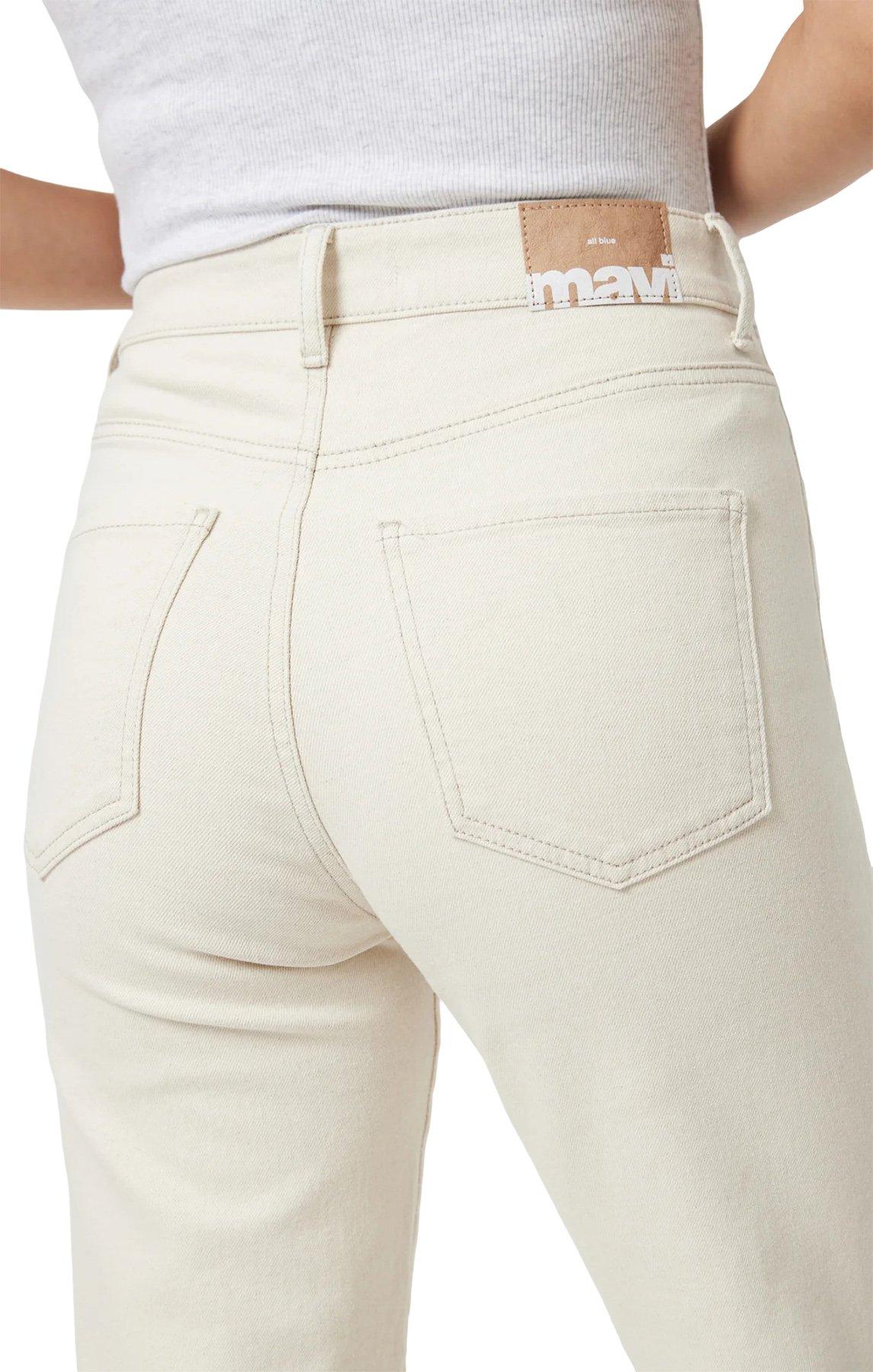 Numéro de l'image de la galerie de produits 4 pour le produit Pantalon en denim à jambe droite et revers Savannah - Femme