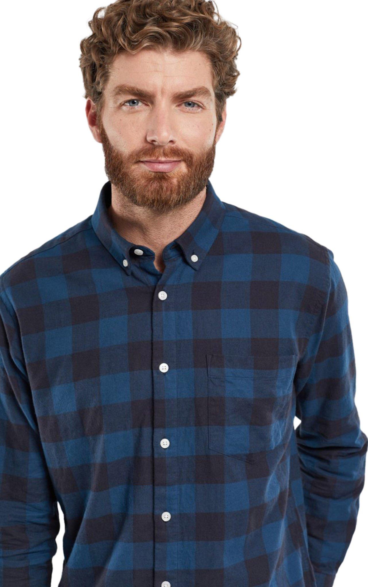 Product gallery image number 3 for product Shirt Straight with Button-Down Collar and Faded Checks - Men's