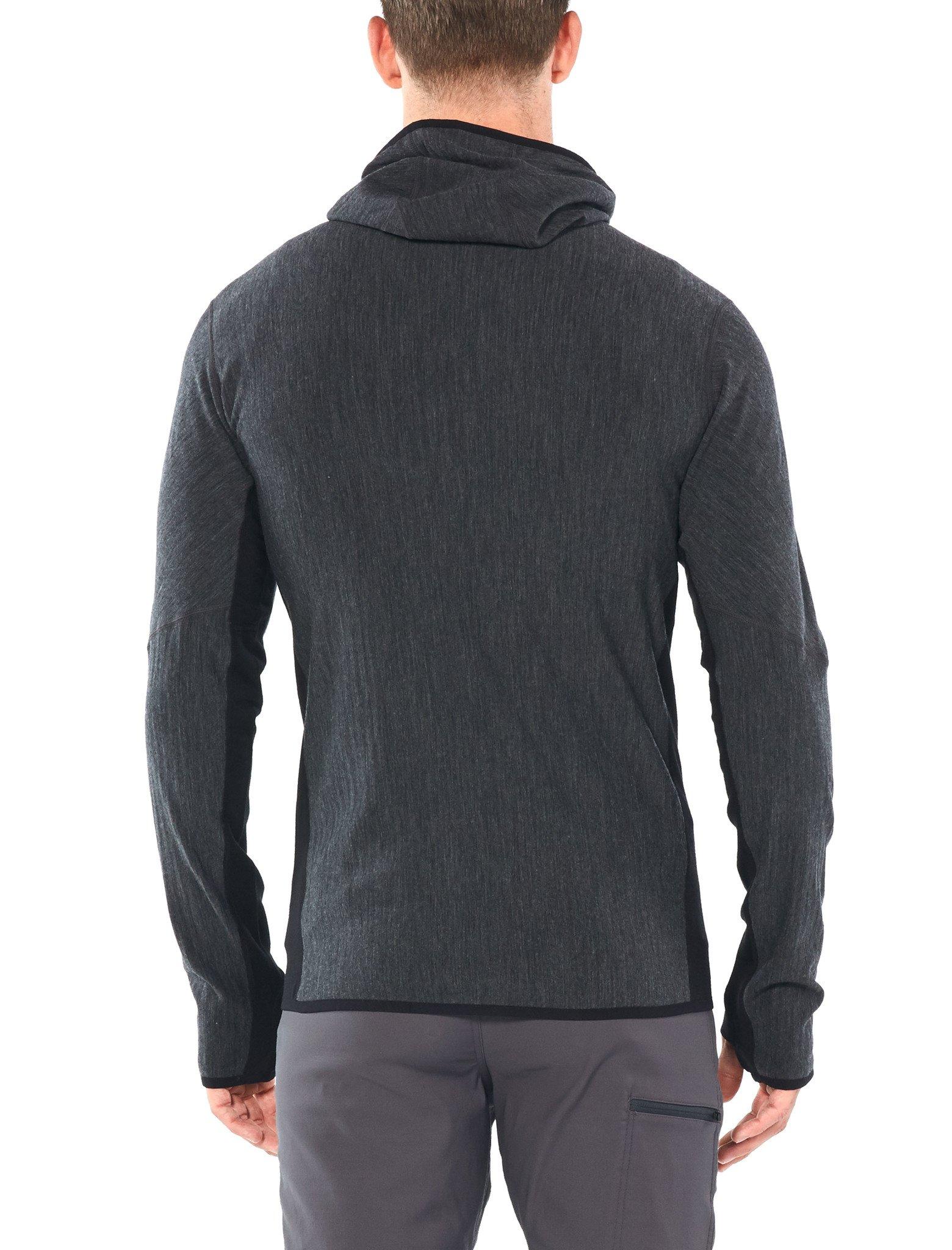 Numéro de l'image de la galerie de produits 3 pour le produit Icebreaker Men's Descender Long Sleeve Zip Hoodie | Midnight Navy Blue | Merino Wool/Lycra/Nylon