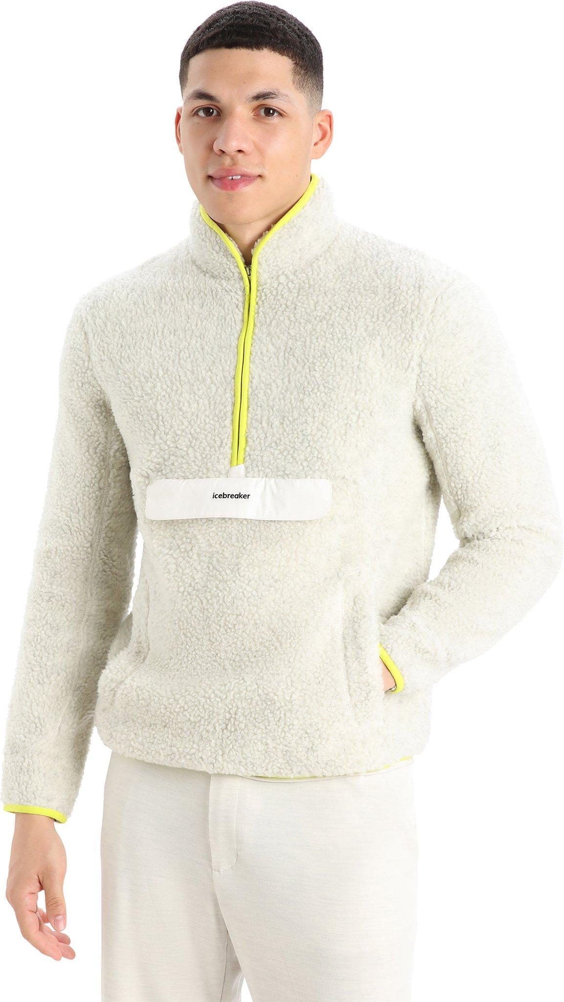 Numéro de l'image de la galerie de produits 3 pour le produit Manteau à manches longues et demi-glissière en laine mérinos à poils longs RealFleece - Homme