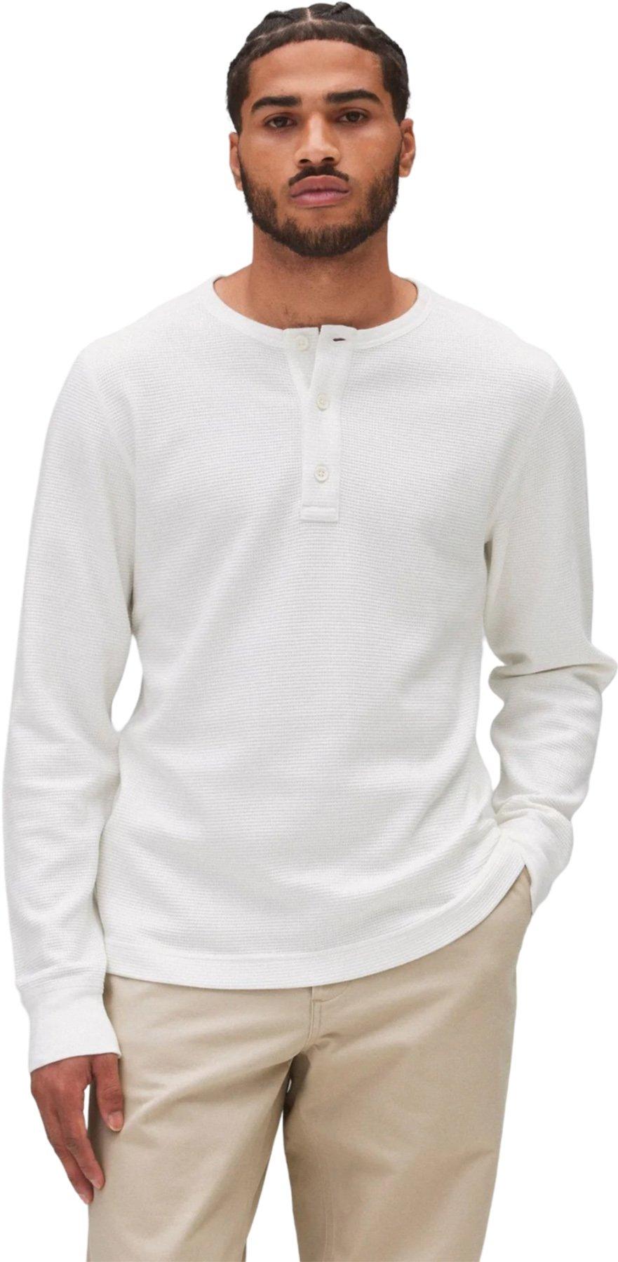 Product gallery image number 2 for product Lightweight Waffle Long Sleeve Henley Shirt - Men's