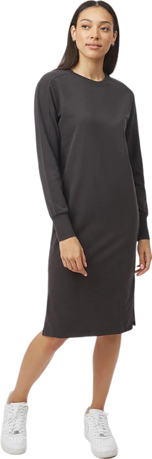 Product gallery image number 2 for product French Terry Long Sleeve Crew Neck Dress - Women's