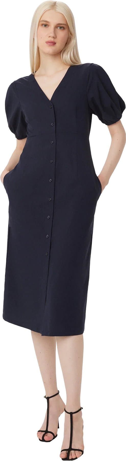 Product gallery image number 5 for product Poplin Puffy Sleeve Dress - Women's