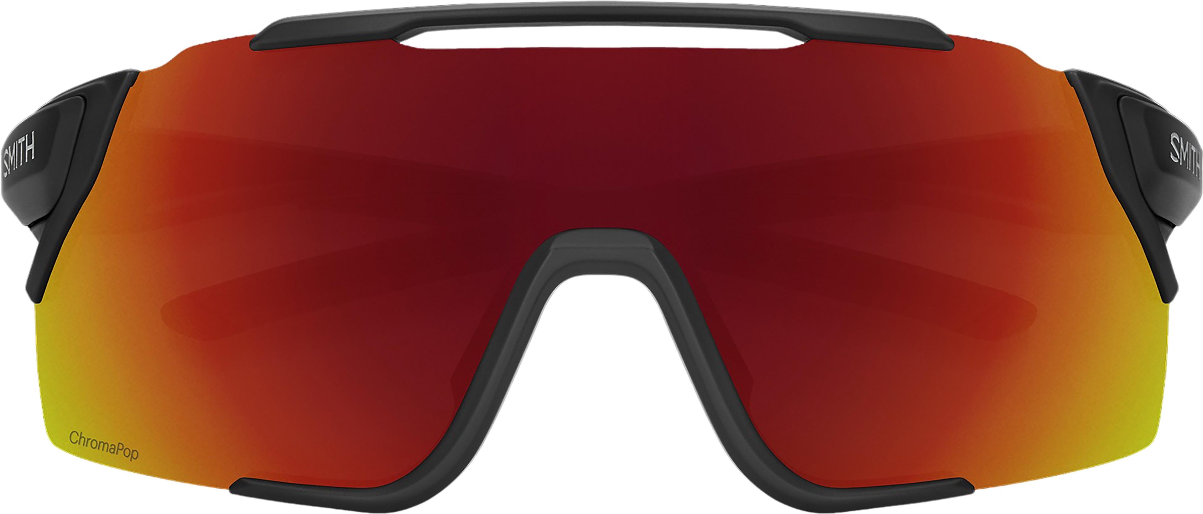 Product gallery image number 2 for product Attack Mag MTB Sunglasses - Matte Black - ChromaPop Red Mirror Lens - Unisex