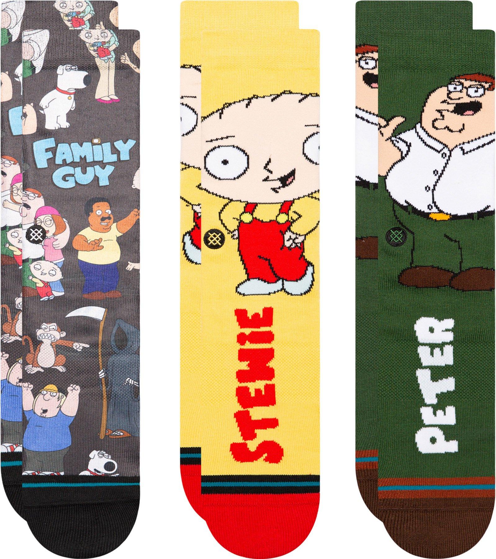 Product gallery image number 1 for product Family Guy X Stance Family Values Crew Socks Set - Unisex