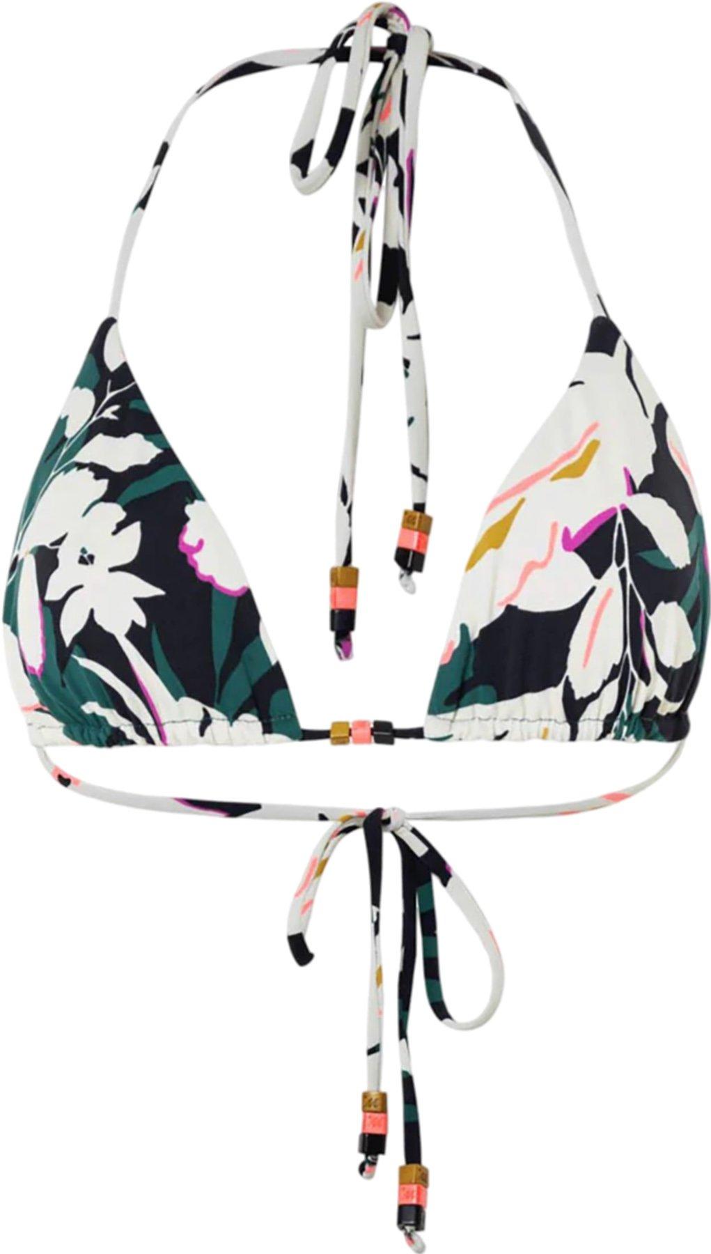 Product image for Balmy Tropical Leaves Sliding Triangle Bikini Top - Women's