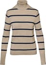 Colour: Oat - Dark Navy Stripe