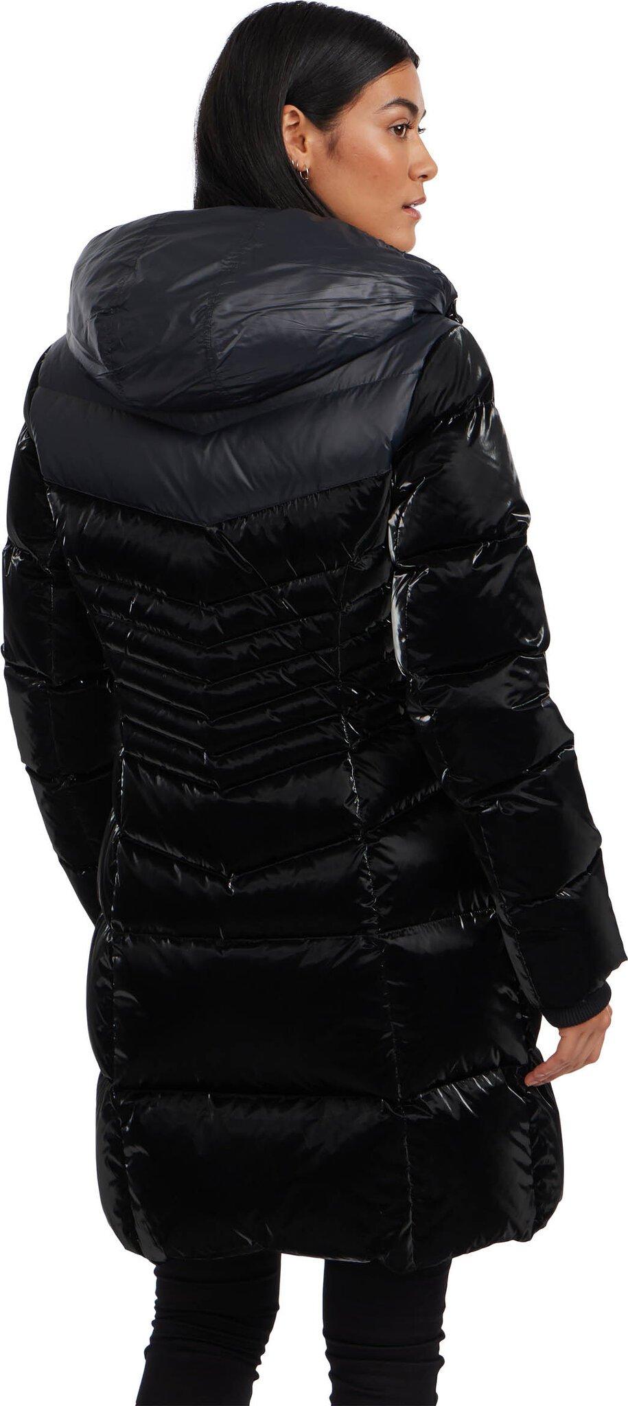 Product gallery image number 5 for product Shaye Mixed Media Chevron Quilted Puffer Jacket - Women's