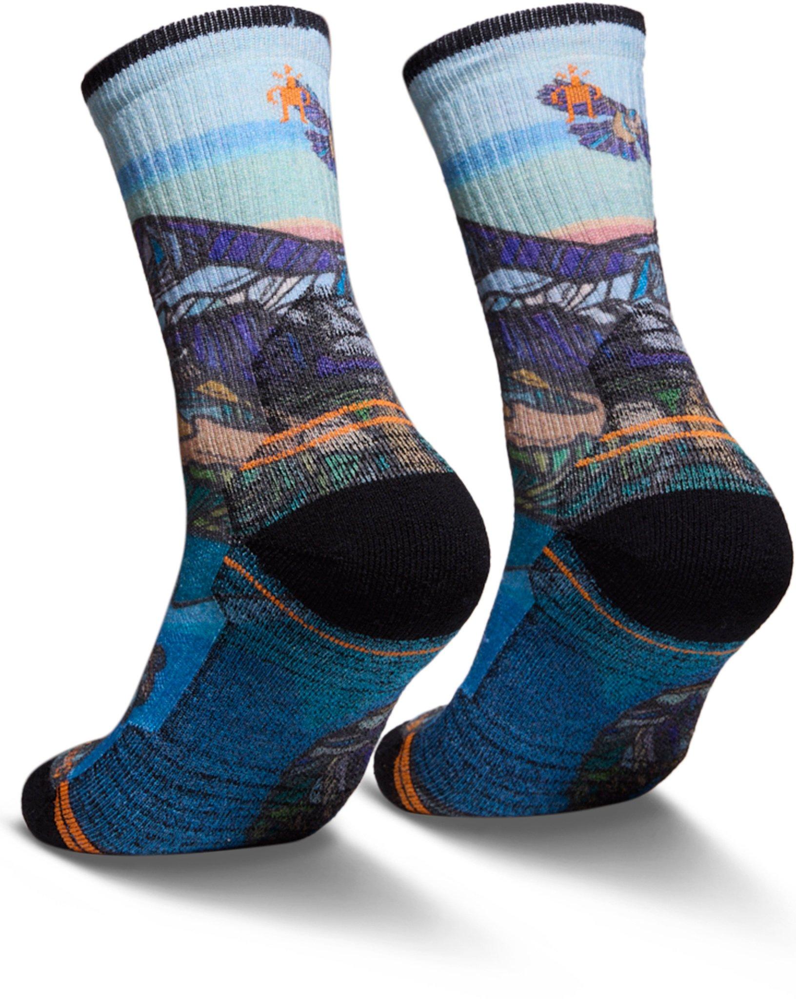 Product gallery image number 2 for product Hike Light Cushion Icy Range Print Crew Socks - Women's