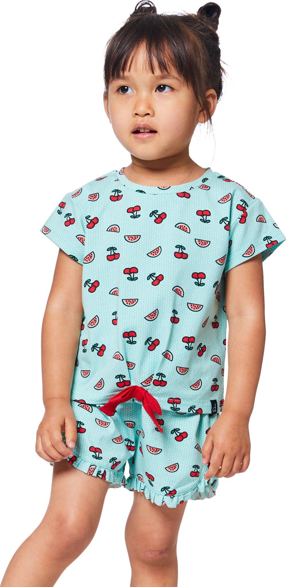 Product gallery image number 2 for product Organic Cotton Short Sleeve Top with Bow - Little Girls