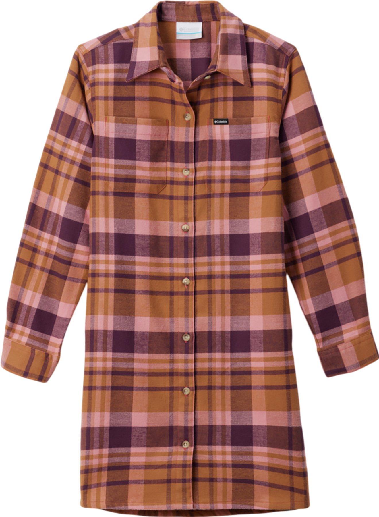 Product image for Calico Basin Flannel Long Sleeve Dress - Youth