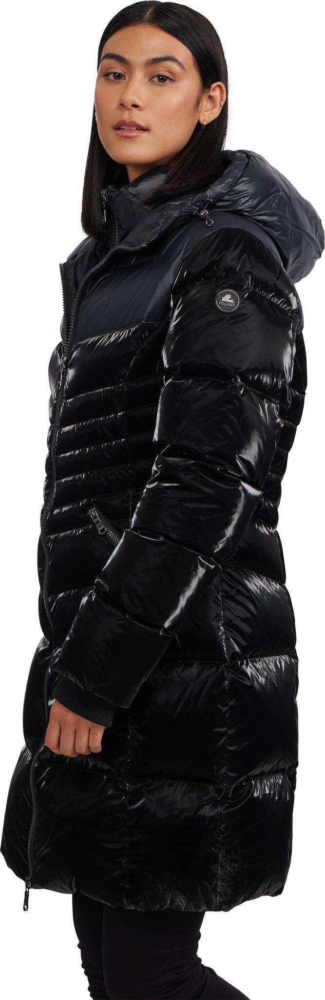 Product gallery image number 2 for product Shaye Mixed Media Chevron Quilted Puffer Jacket - Women's