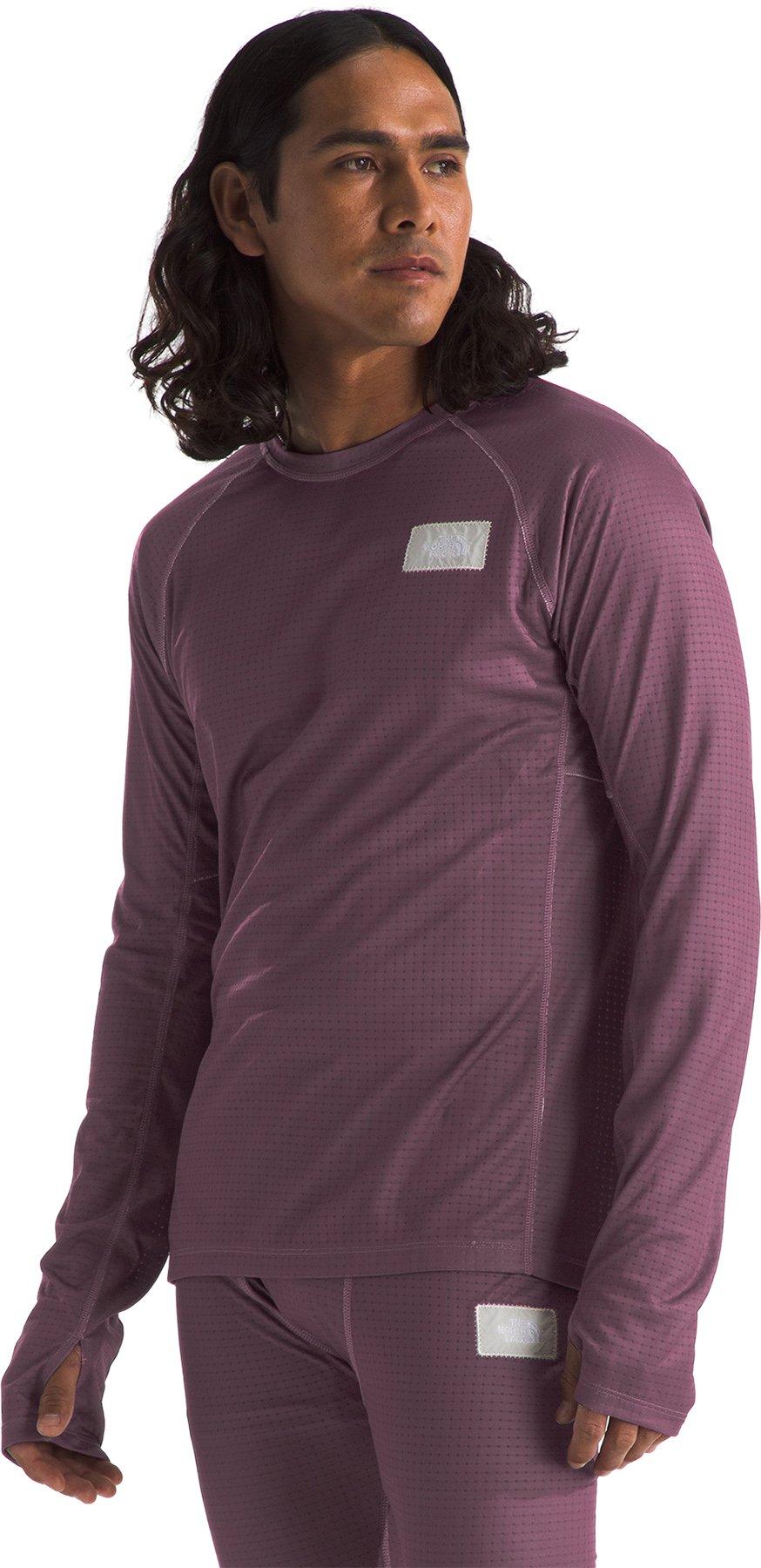 Product gallery image number 2 for product A68A Circular DotKnit Crew Neck Long Sleeve Base Layer Top - Men's