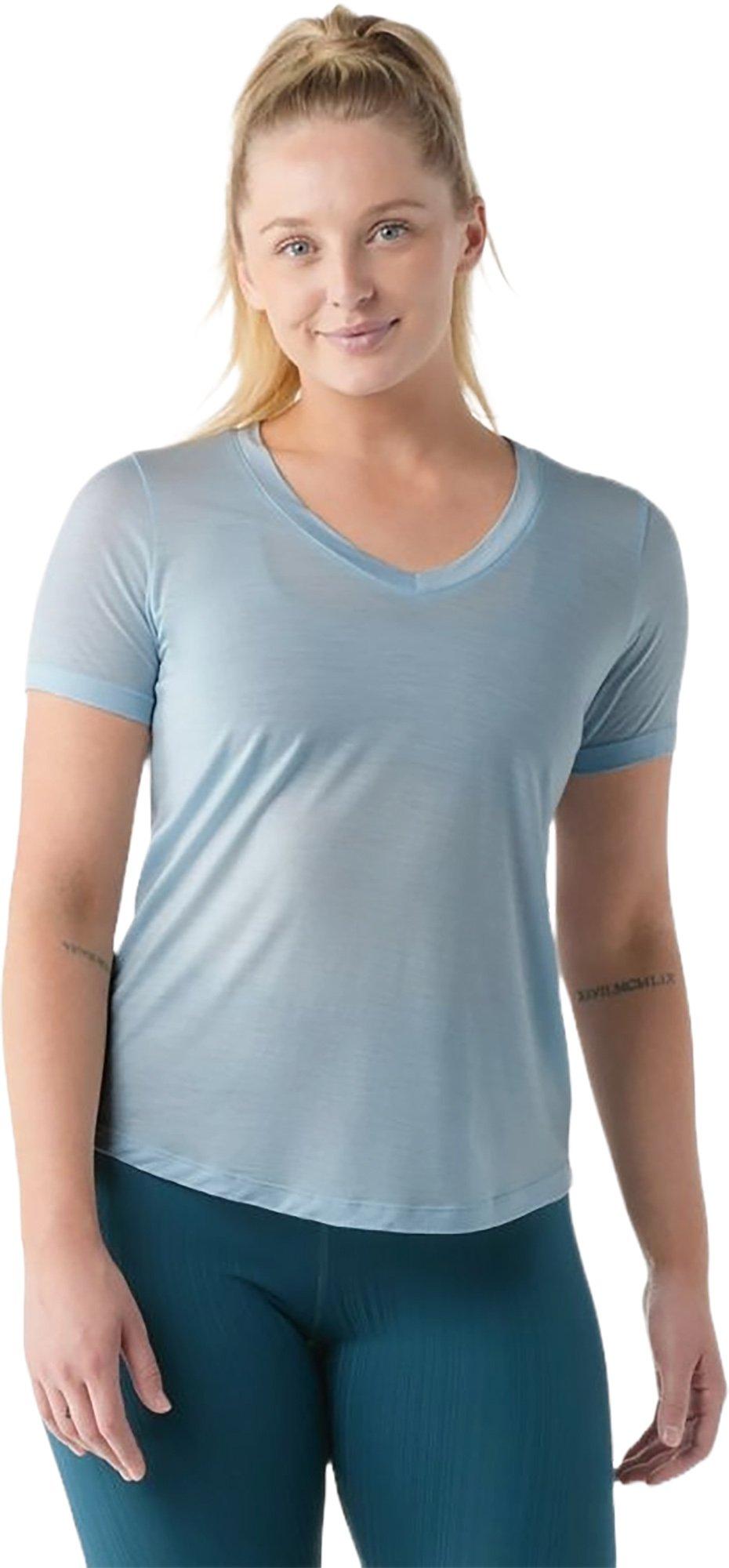 Product gallery image number 3 for product Merino Sport 120 V-Neck Short Sleeve Tee - Women's