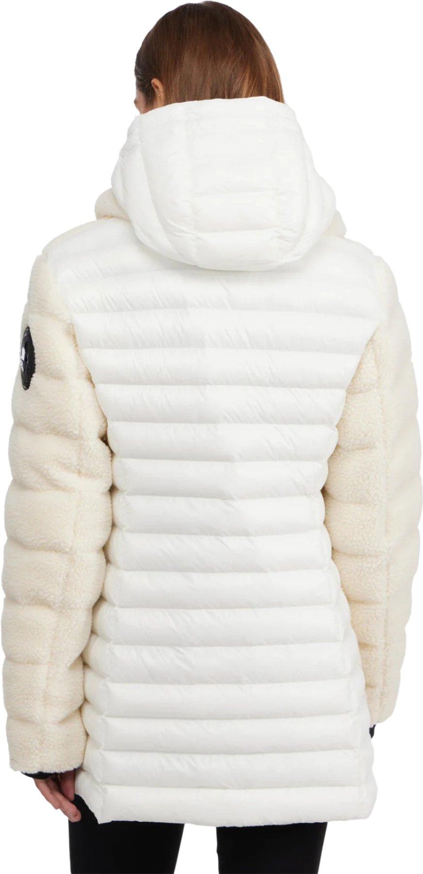 Product gallery image number 4 for product Yvaine Mixed Media Lightweight Puffer Jacket with Detachable Hood - Women's