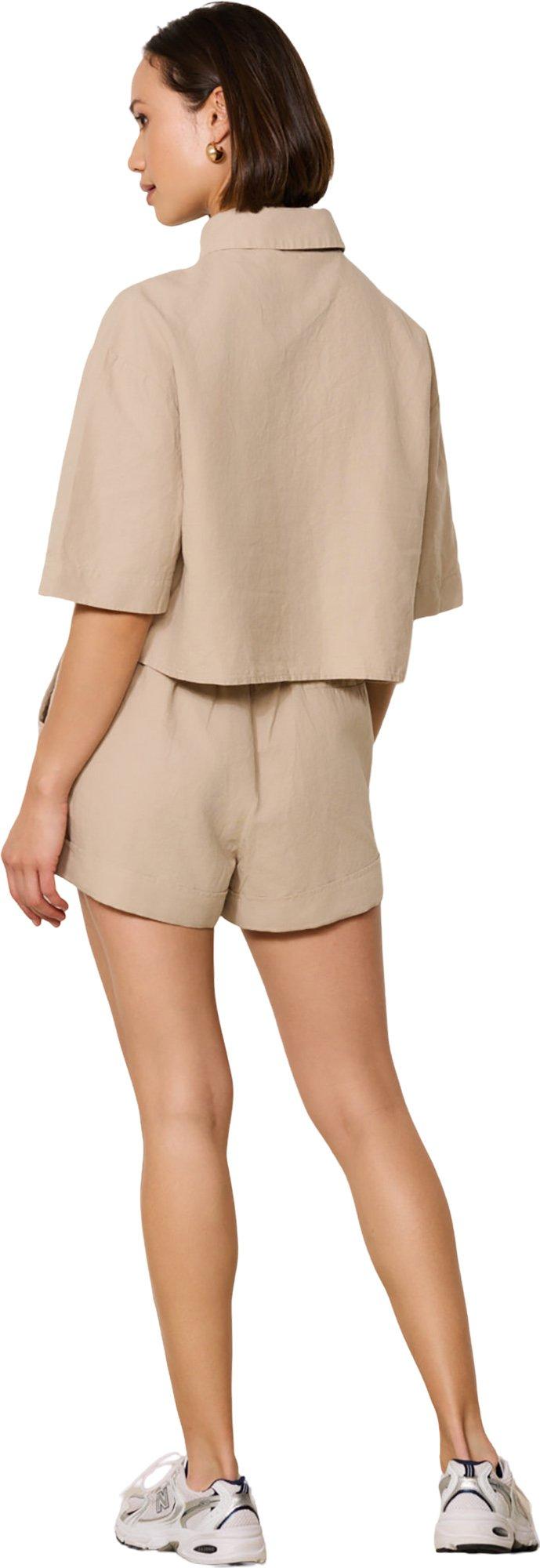 Product gallery image number 2 for product Clover Linen Blend Rolled Up Shorts - Women's